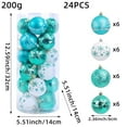 thumbnail image 3 of Honeeladyy Christmas Balls Ornaments, 24Pcs Shatterproof Xmas Tree Decorations, Hanging Bulbs Baubles Set with String for Home Party Holiday Decor, 2.36 inch/60mm, Blue, 3 of 6