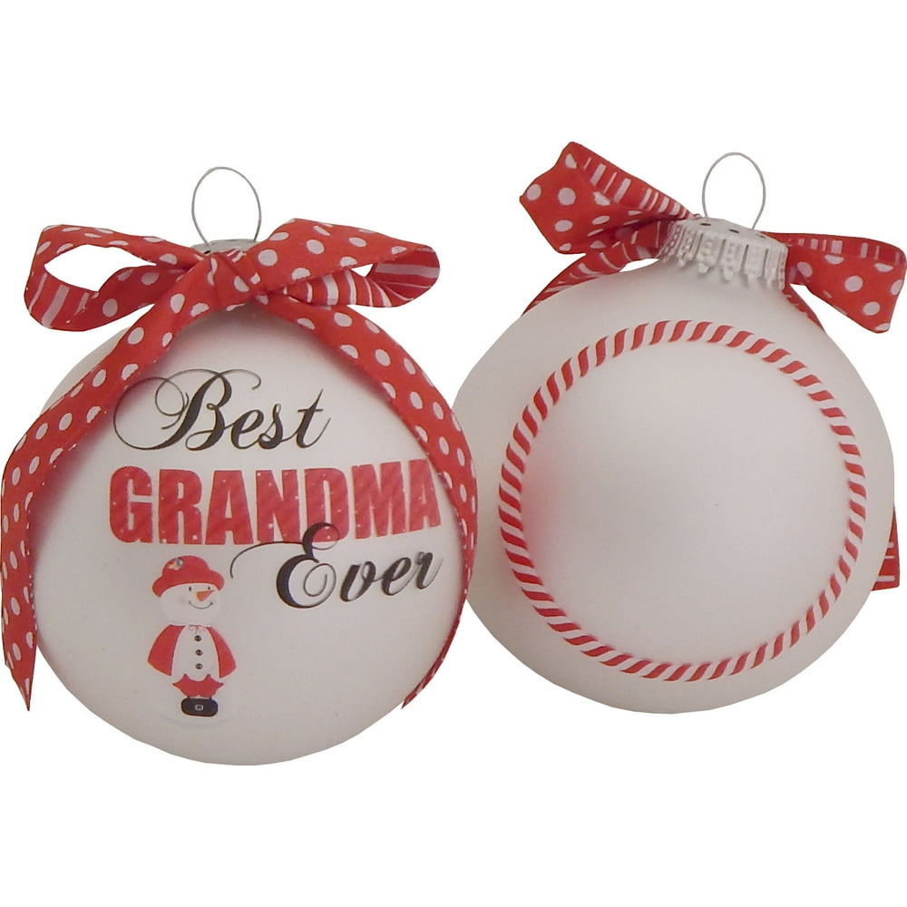 3.25" Porcelain White "Best Grandma Ever" Customizable Seemless