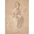thumbnail image 2 of Jens Juel 14x18 Black Ornate Wood Framed Double Matted Museum Art Print Titled - Rosine Juel, Born Dorschel; Study for Double Portrait of Juel and His Wife at the Easel (1791), 2 of 5
