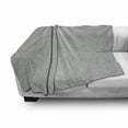 thumbnail image 2 of Leaf Soft Flannel Fleece Throw Blanket, Thin Lines Art Sketch Autumnal Leaves Fall Season Forest Foliage Print Repetitive, Cozy Plush for Indoor and Outdoor Use, 50" x 60", Pale Grey, by Ambesonne, 2 of 5