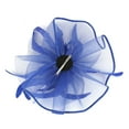 thumbnail image 6 of IDALL Fascinators Hats Tea Party Hats Women's Elegant Hat Strap Flower Feather Party Hat Hair Clip Headband Accessory Party Hats Fascinator Headband Blue One Size, 6 of 7