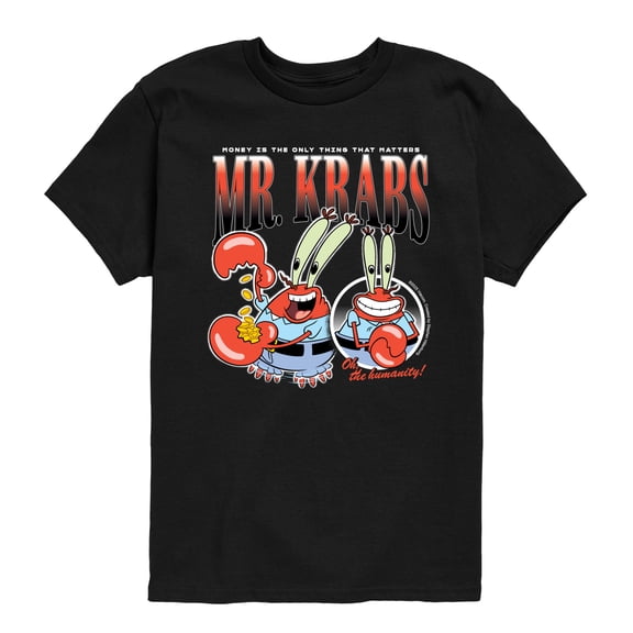 SpongeBob SquarePants - Mr Krabs Bootleg - Youth Boys Short Sleeve Graphic T-Shirt