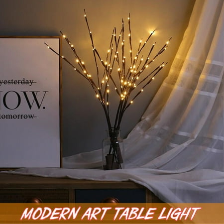 Art Romantic 20 Bulbs Led Bedside, Twig Table Lights