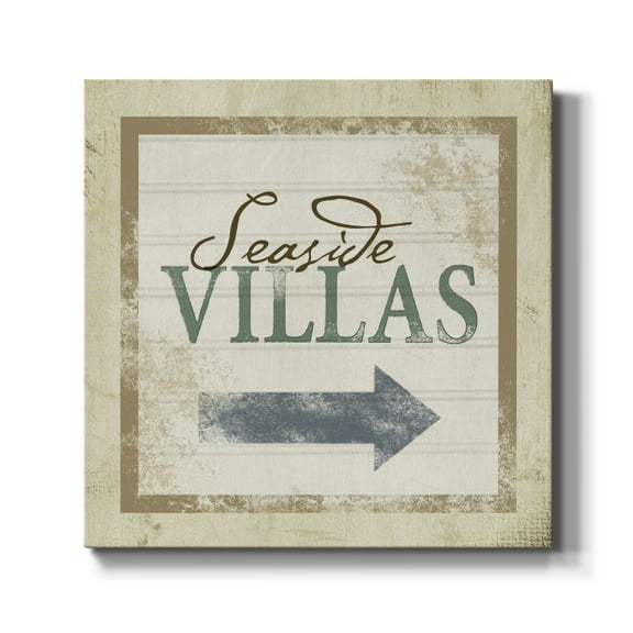 Wexford Home Beach Sign VIII-Premium Gallery Wrapped Canvas, 10" x 10" - Ready to Hang