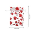 thumbnail image 2 of WRISTBIQUE 50Pcs Valentines Day Heart Bag Drawstring Red Mesh Pouches for Jewelry Candy Packaging, 2 of 8