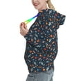 thumbnail image 2 of Lsque Spaceships And Stars In Outer Space Pattern Casual Women's Hoodie,Hooded Sweatshirt with Kangaroo Pocket,Pullover Hoodie with Eye-catching Drawstrings-X-Large, 2 of 7