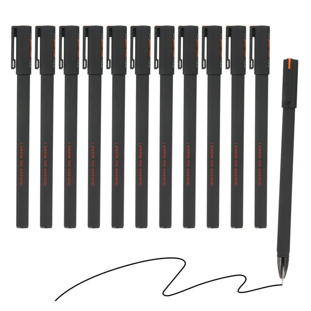 Uxcell Gel Pen Medium Point 0.5mm, 24 Pack Smooth Black Gel Ink Rollerball Pen for Home Office Writing Note Taking Journaling Business, Style 6