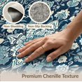 thumbnail image 6 of ODIKA 9'x12' Washable Area Rug Non-Slip, Chair-Friendly Entryway Scrolling Botanical Border Transitional Door Orientalisch for Dining Room, Basement, Large Office, 6 of 7