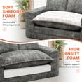 thumbnail image 6 of Centilab Convertible Sofa Bed, Loveseat Sleeper Sofa, 3 in 1 Folding Couch Bed with 2 Pillows, Pull Out Floor Couch for Living Room Bedroom Lounge, Gray, 6 of 9