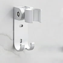 Aluminum Shower Arm Bracket | Wall Mounted Universal Shower Holder | Stainless Steel Handheld Shower Mount | Silver Finish | 7.8x5.8x3cm | Easy Install with Screws Included