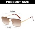 thumbnail image 2 of Gafas de sol anti-ultravioleta personalizadas ovaladas cuadradas de tendencia de moda, hechas de PC y metal, 2 of 5