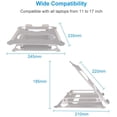 thumbnail image 2 of unbranded Soporte Para Laptop De Aleación De Aluminio Plegable Y Ajustable En Color Plata, 2 of 8