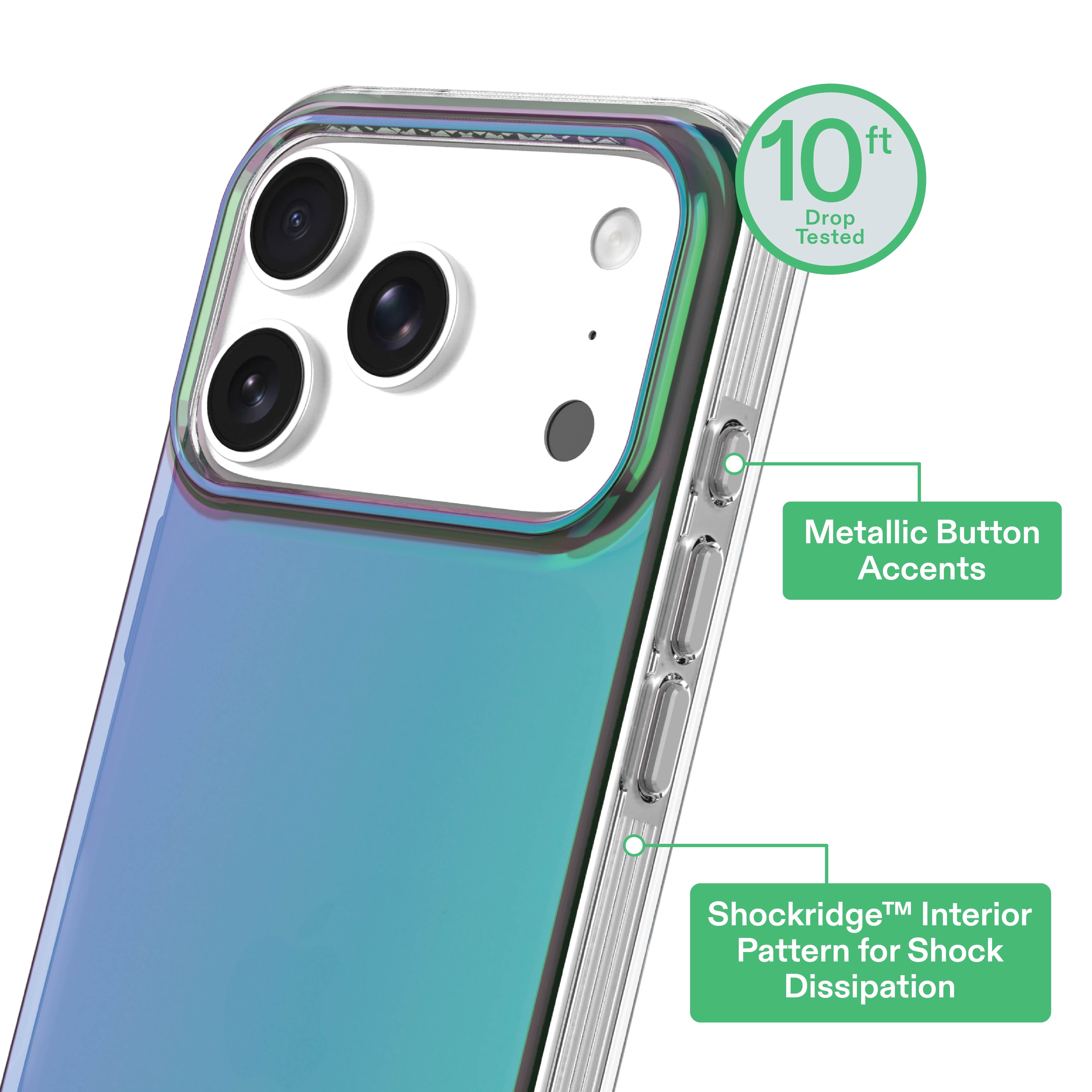 onn Opalescent Phone Case for iPhone 17 Pro