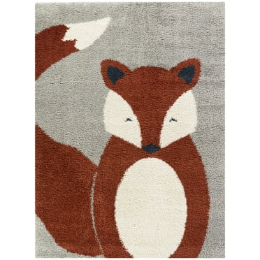 Fluffy Fox Kids Area Rug