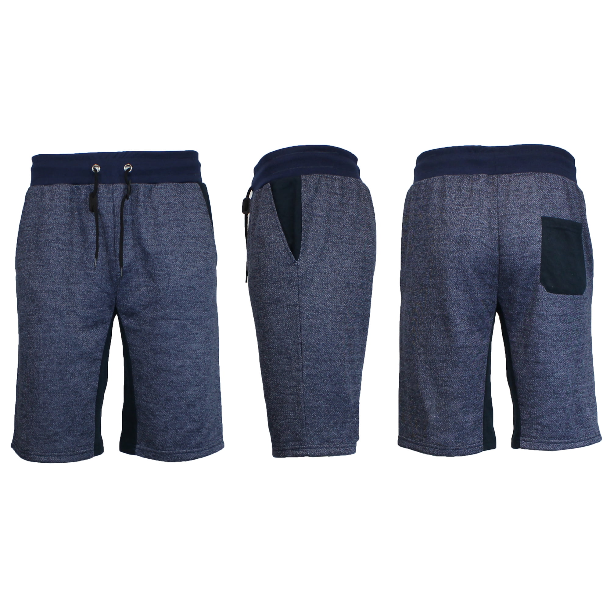 Men s French Terry Shorts With Contrast Trim Pockets Waistband