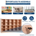 thumbnail image 3 of GloryStar Classroom and Playroom Coat Locker, Cubbies with Double Side Hooks, Storage Boxes, Casters, and Anti-Tip Safety Anchors, 3 of 8