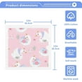 thumbnail image 3 of SKYSONIC 6 PCS Cute Swans Pink Baby Washcloths Towel Set, Highly Absorbent & Soft Cotton Wash Cloths 12"x 12" Face Hand Towels for Bathroom, Multi-Purpose Fingertip Towels, 3 of 7