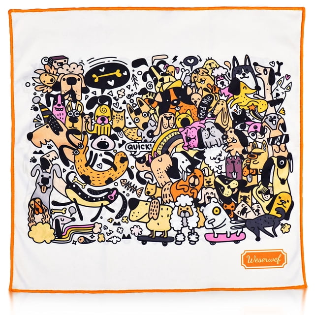 Paño de limpieza para gafas de microfibra WESERWEF Funny Dogs