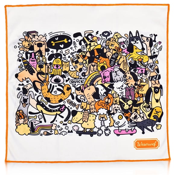 Paño de limpieza para gafas de microfibra WESERWEF Funny Dogs
