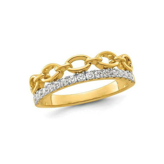 1/3 Carat (Ctw VS2-SI1, D-E-F) Lab-Grown Diamond Band Ring in 14K Yellow Gold (SIZE 7) for Women