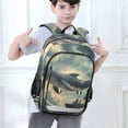 thumbnail image 6 of FORMRS Unisex School Backpack 17" Student Travel Bag with Laptop Compartment, Beige Floating Whale, 6 of 7