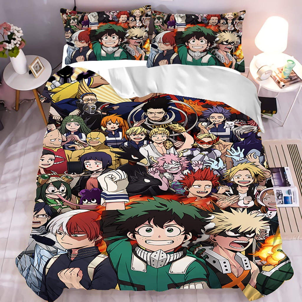 3D Printed Bed Cover Set Cal King Size My Hero Academia Bed Duvet Cover