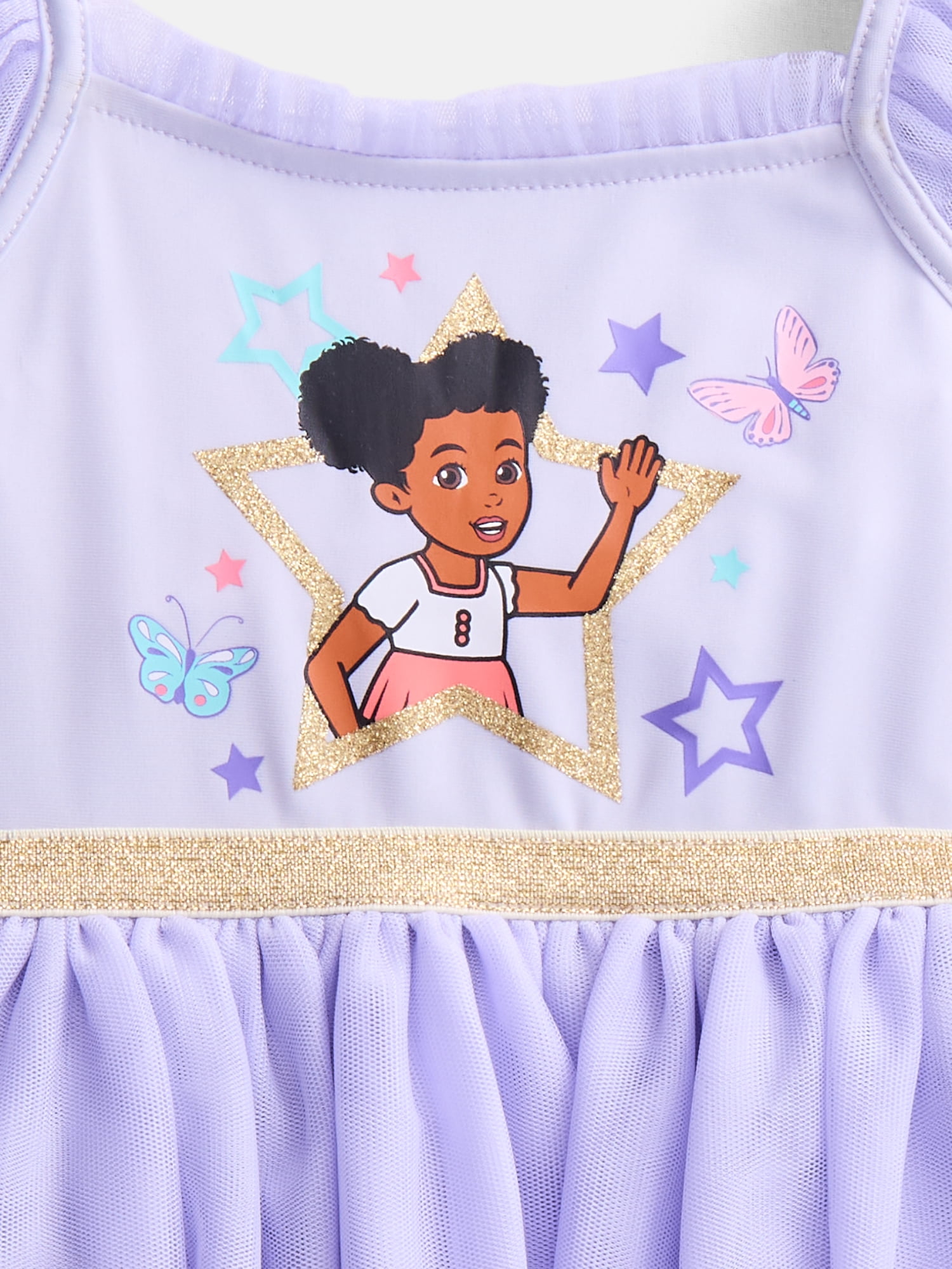 Gracie’s Corner Baby and Toddler Girls Glitter Tulle Dress, Sizes 12M–5T