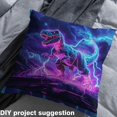 thumbnail image 2 of Homewish Neon Dinosaur Animal 01, Disaster Lightning Room Decor Fabric by the Yard, Teens Boys Kids Child Sewing Fabric, Lightweight Room Decor, 2 of 6