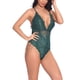 thumbnail image 4 of Mono sexy mono de cosplay suave mono de tela de pantalla de encaje para mujeres adultas, verde negruzco, M Speravity XX000036-20, 4 of 7