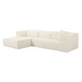 thumbnail image 4 of Pemberly Row Fluffy Oversized Fabric Modular Left-Arm Facing Sectional in Cream, 4 of 6