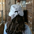 thumbnail image 4 of CoCopeanut Topi Bucket Wanita Musim Panas Baru Topi Bowknot Luar Ruangan Solid Topi Sun Wanita Topi Pantai Panama Wanita Topi Nelayan Topi Travel Femme Gorros, 4 of 6