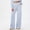 Blue wide leg lounge pants a1, variant on Cagogo Women's Wide Leg High Waisted Lounge Pants with Pockets Flowy Casual Solid Long Trousers Travel Beach Work Clothes, Blue S