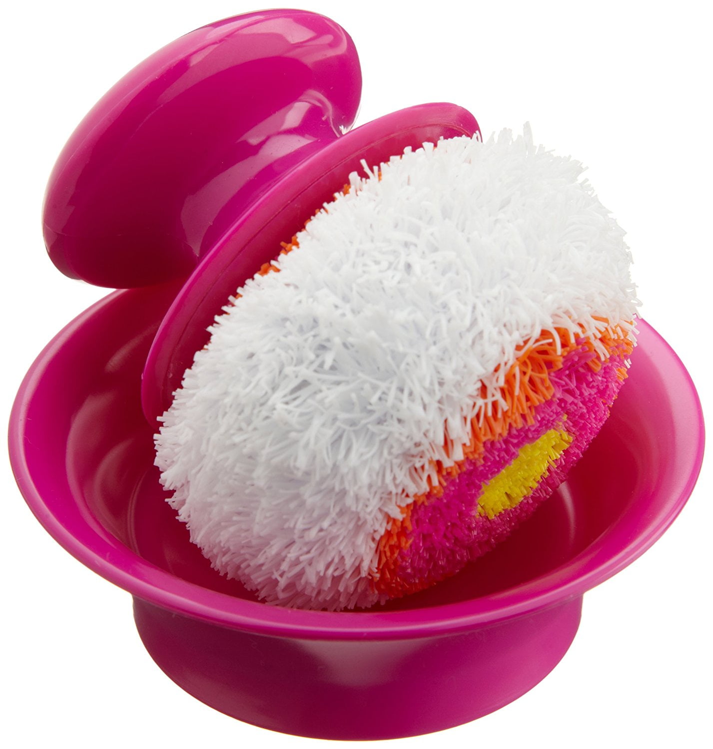 dish scrubber with holder