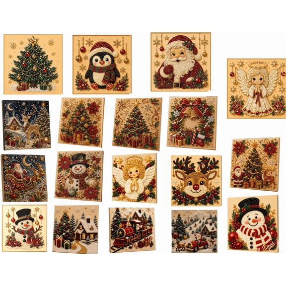 Christmas Diamond Art Kits 3d Pearl and Diamond Art Craft Art Kits and Crafts Beginner Diy Seasonal Party Gift for Adults