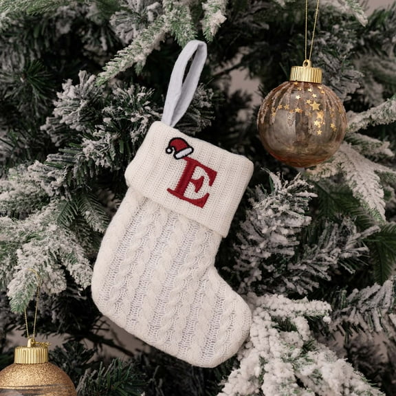 KCEHTA Christmas Stockings with Initials, 26 Letters Embroidered Personalized Christmas Stockings, Fireplace Hanging Stockings for Xmas Home Decor