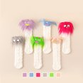 thumbnail image 5 of Fabrcox Womens Fuzzy House Slipper Socks, Cute Monster Decor, Non Slip Grips Fluffy Winter Indoor Socks, Warm Loungewear Socks for Sleeping at Home (Blue), 5 of 5