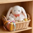 thumbnail image 4 of Easter Bunny Plush Toy with Festive Spring Design, Soft Faux Fur Stuffed Animal for Home Display, Decorative Seasonal Bunny Doll for Spring Celebrations and Holiday Decorations, 4 of 6