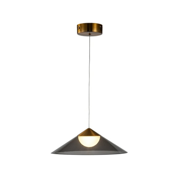 Bethel International LED Pendant Antique Gold Metal & Acrylic