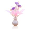 thumbnail image 3 of Moyic US Plug Night Light Flower Sensor 0.5W LED Socket Bedroom Wall Control 220V Glow Decor Kids Atmosphere Home Bedside Lamp Iluminación y accesorios Tipo 3 Púrpura, 3 of 6