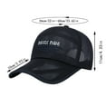 thumbnail image 3 of IDALL Baseball Cap Trucker Hat Men Hat Hollow Brim Breathable Mesh Cap Outdoor Fishing Sunscreen Baseball Cap Sunshade Hat Visor Hats Snapback Hats Black One Size, 3 of 8