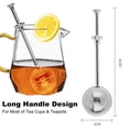 thumbnail image 2 of Bola de té de mango largo de acero inoxidable, 2 filtros infusores de té para té de hojas sueltas, colador difusor de intervalo de té de malla fina reutilizable para taza y tetera, 2 of 8