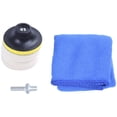 thumbnail image 1 of 8PC 3inch 75mm Felt Polishing Pad Windscreen Scratch Repair Glass Polishing Kit,1 x Backing Pad 5 x Rayon Felt Polishing Pads 1 x Polishing cloth(Random Color) 1 x M10 Thread Drill Adapter,white, 1 of 5