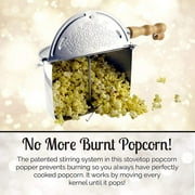 Wabash Valley Farms 25008A 6 QT Original Whirley Pop Stove Top Popcorn Popper