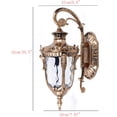 thumbnail image 4 of Industrial Garden Wall Light Fixtures Waterproof Wall Lamp Translucent Glass Lampshade Porch Lights (Golden), 4 of 8