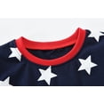 thumbnail image 4 of POPTEM Toddler Boys Patriotic Outfit Sets 4th of July Shirt and Short Set 2-Pieces Navy Blue 5T, 4 of 8