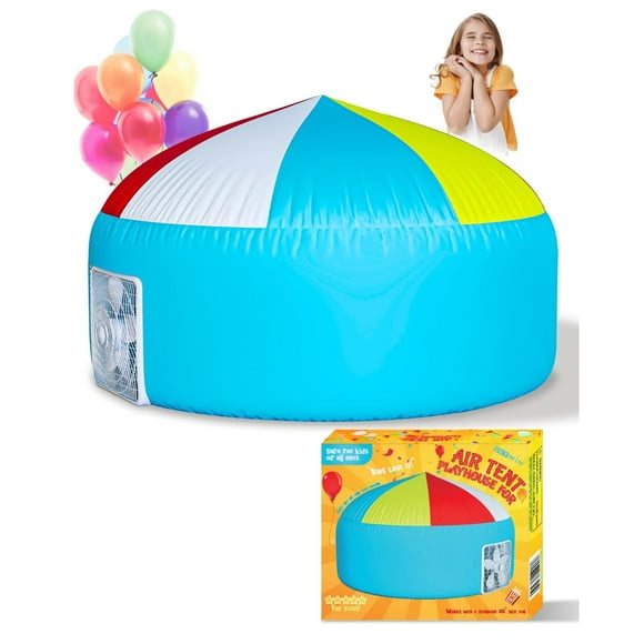 Skywin Air Tent Playhouse for Kids (Multi) - 63 x 40 Inches Inflatable Kids Tent Sets Up and Stores Away in Seconds (Fan NOT Included)