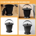 thumbnail image 3 of SWETRACE Black Plastic Urinal Toilet Chamber Pot with Lid Portable Non Toppling Design, 3 of 8
