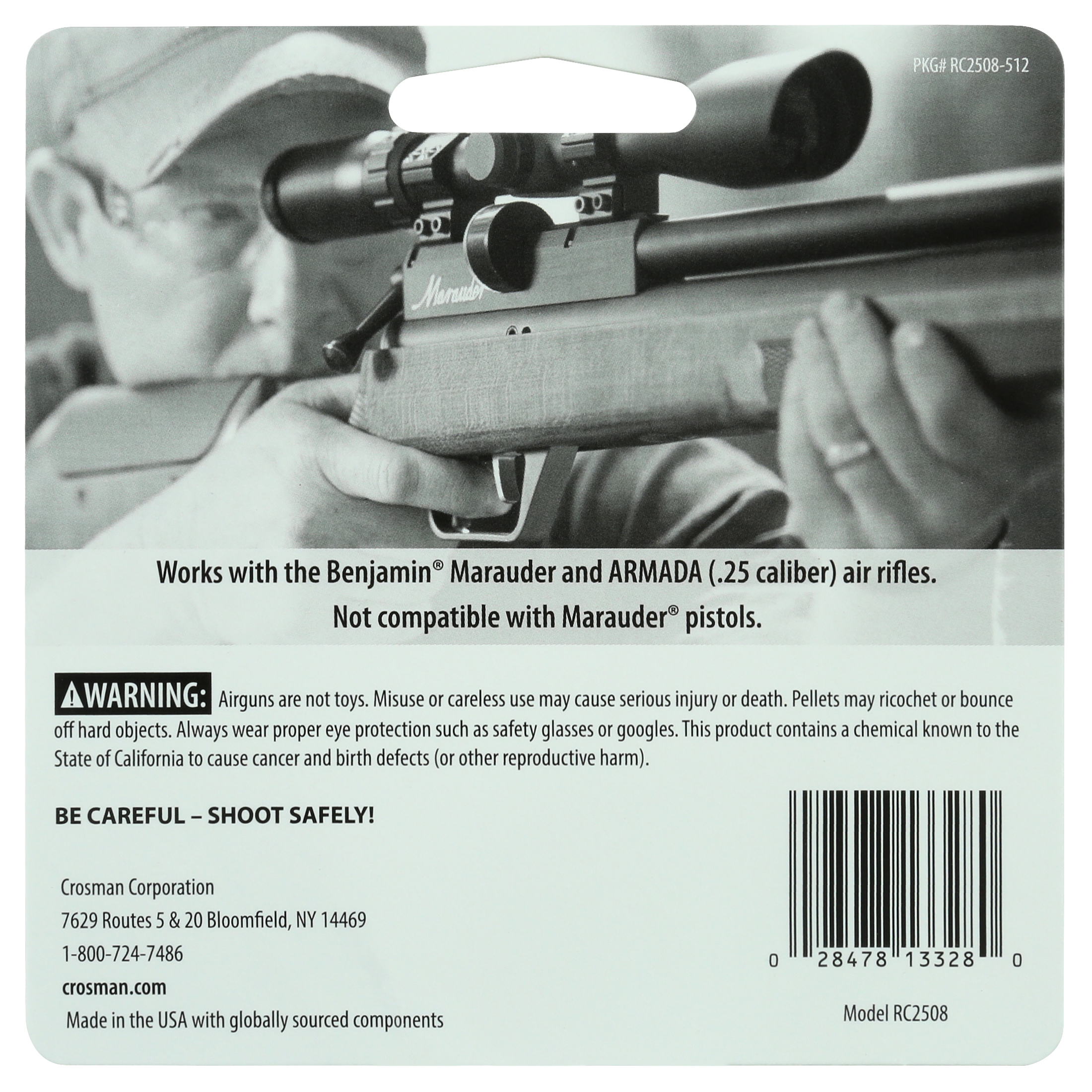 Benjamin RC2508 Marauder .25 Pellet 8 Round Plastic Black Finish