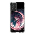 thumbnail image 1 of MUNDAZE Samsung Galaxy A53 Shockproof Clear Hybrid Protective Phone Case Kawaii Manga Pink Cherry Blossom Moon Dreaming Girl Cover, 1 of 5