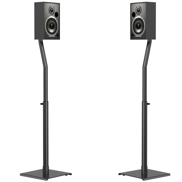 USX MOUNT Universal Speaker Stands, Height Adjustable Extend 30.0" to 39.1" for Satellite Speakers & Small Bookshelf Speakers up to 11 lbs Per Stand,